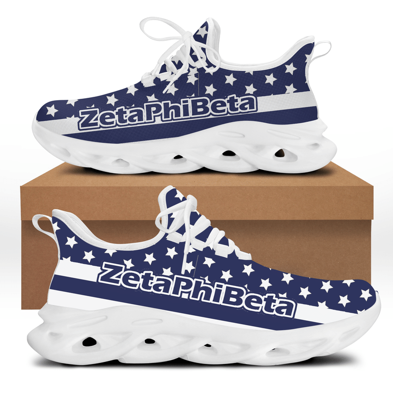 Sorority Footwear - Zeta Phi Beta Stars Clunky Sneakers
