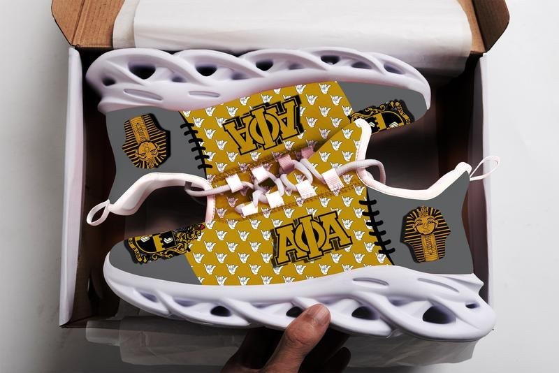 Fraternity Footwear - Alpha Phi Alpha Salute Pattern Clunky Sneakers