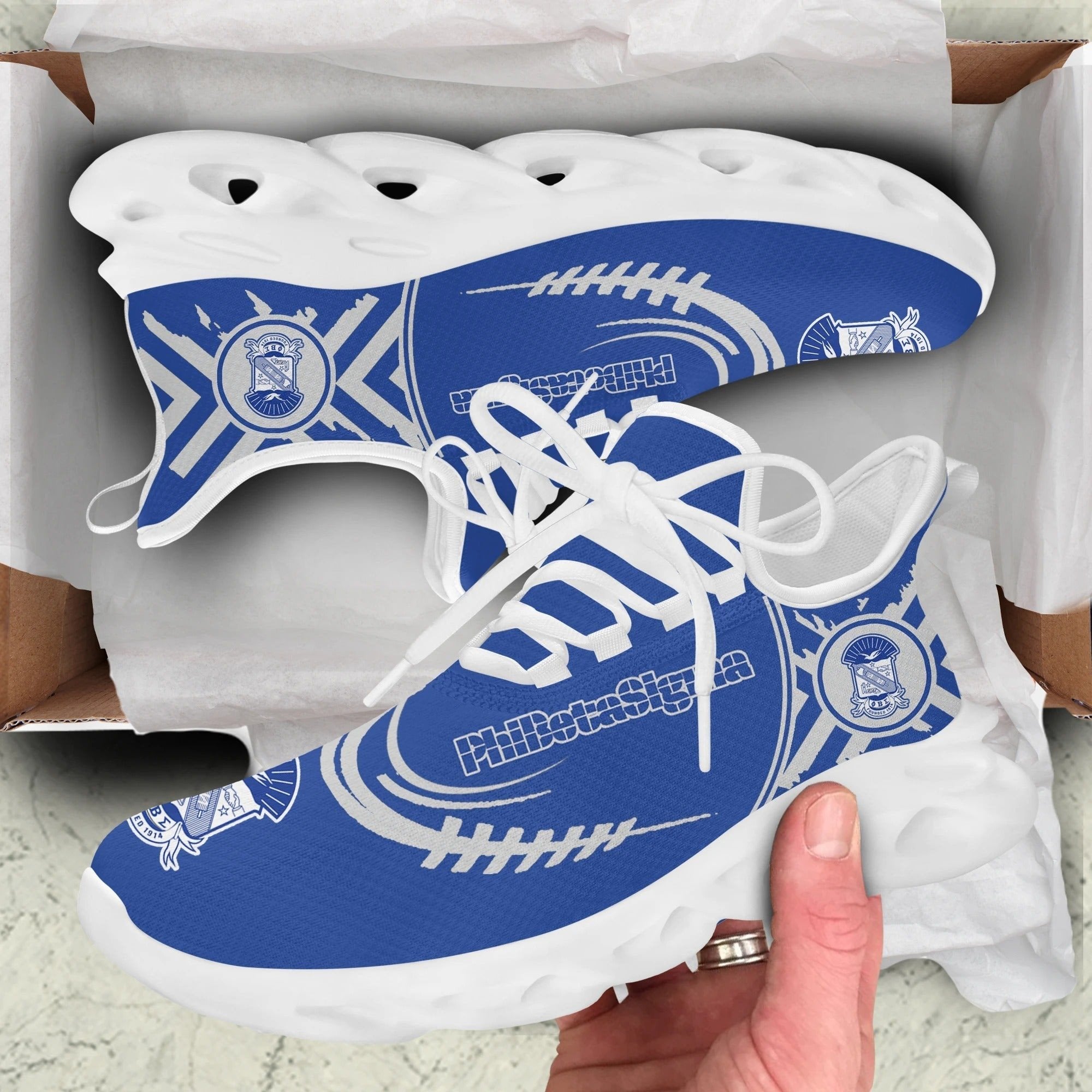 Fraternity Footwear - Phi Beta Sigma Baseball Style Clunky Sneakers