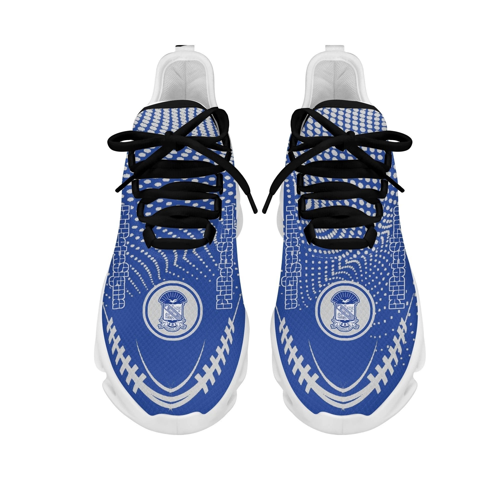 Fraternity Footwear - Phi Beta Sigma White Dots Clunky Sneakers