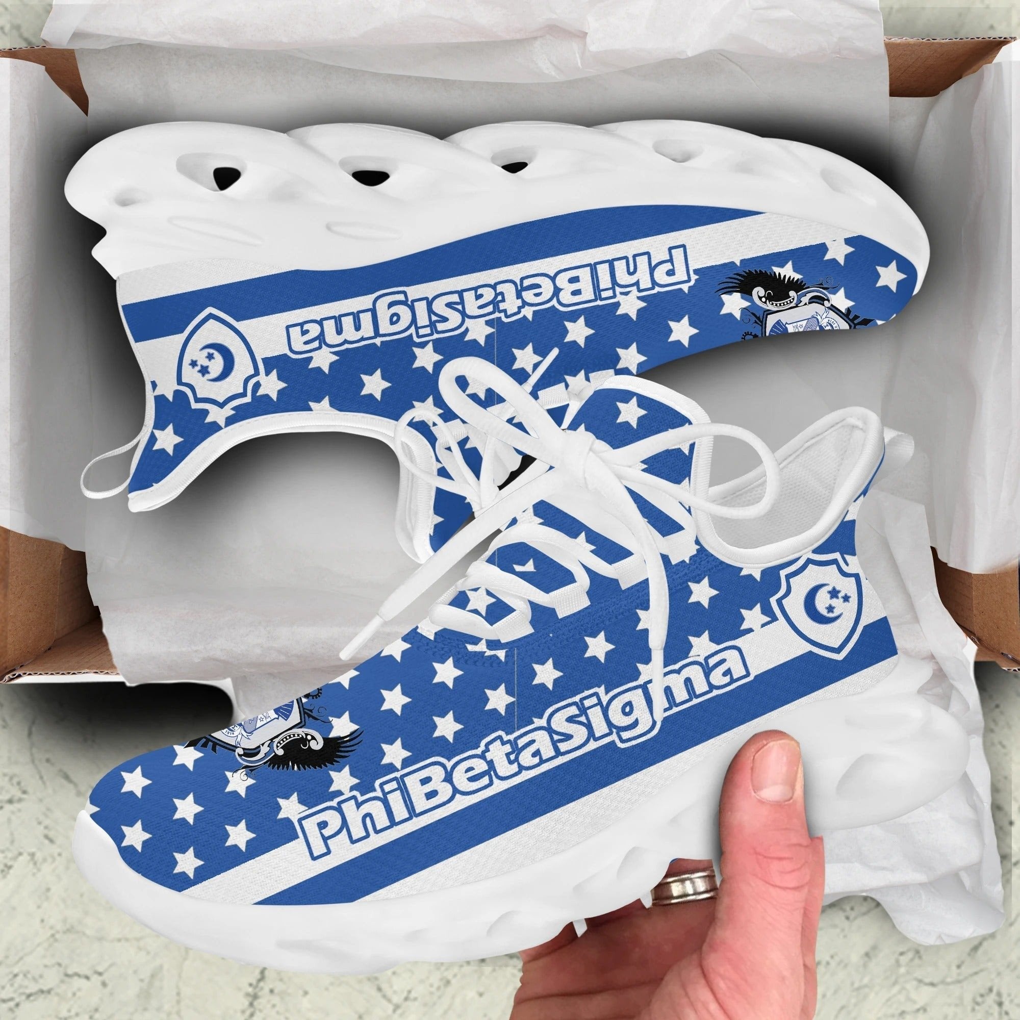 Fraternity Footwear - Phi Beta Sigma Stars Clunky Sneakers