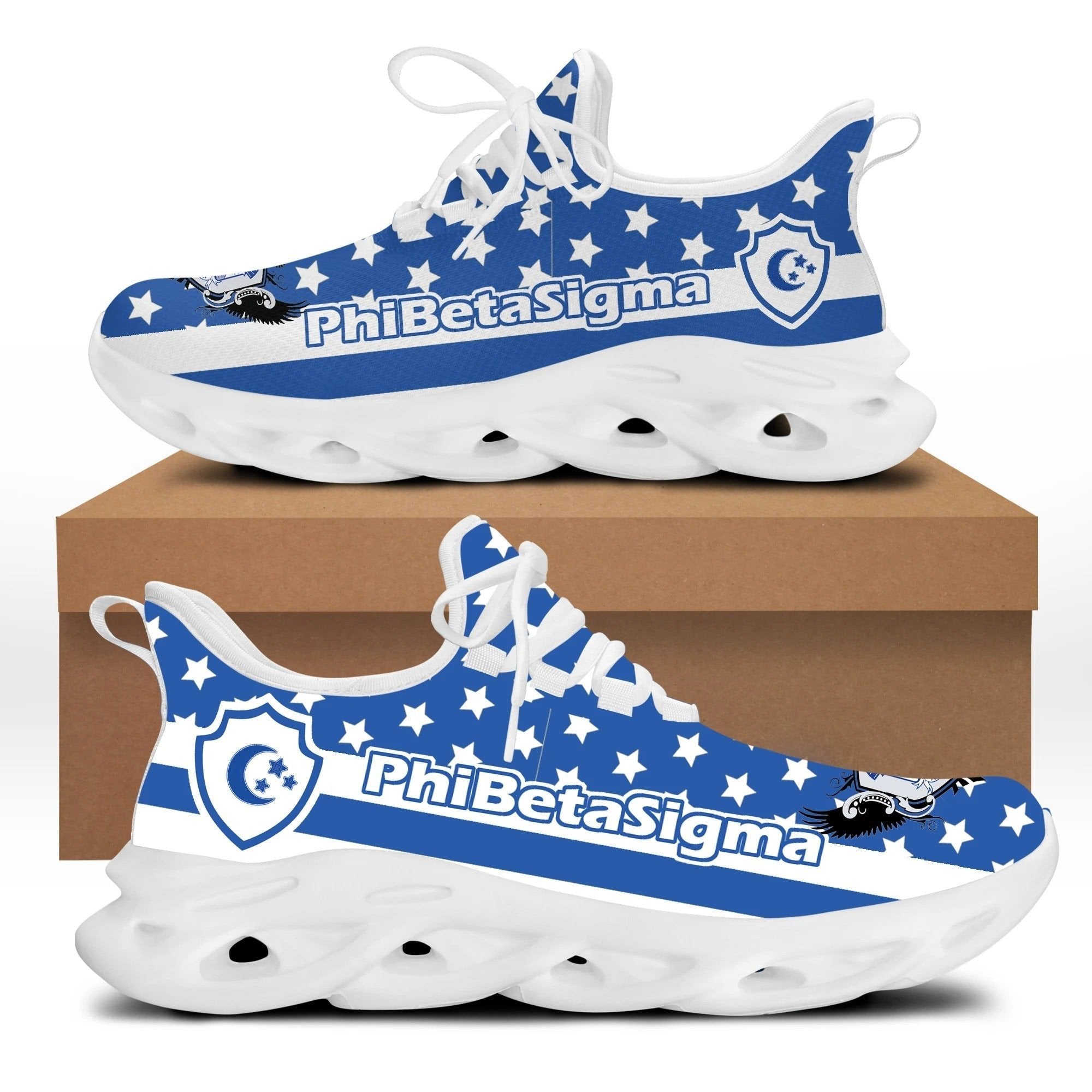 Fraternity Footwear - Phi Beta Sigma Stars Clunky Sneakers