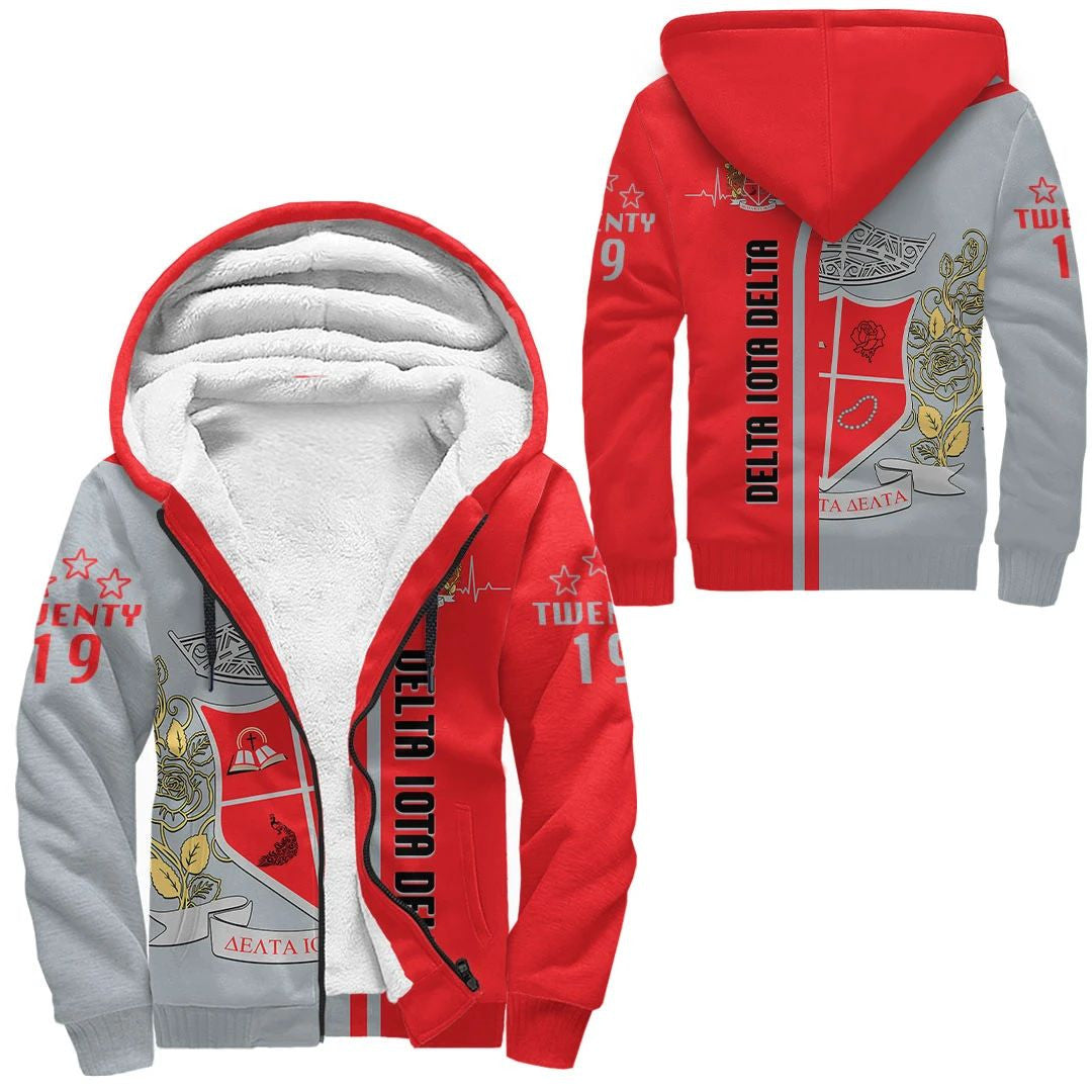 Sorority Hoodie - Delta Iota Delta In My Heart Sherpa Hoodie