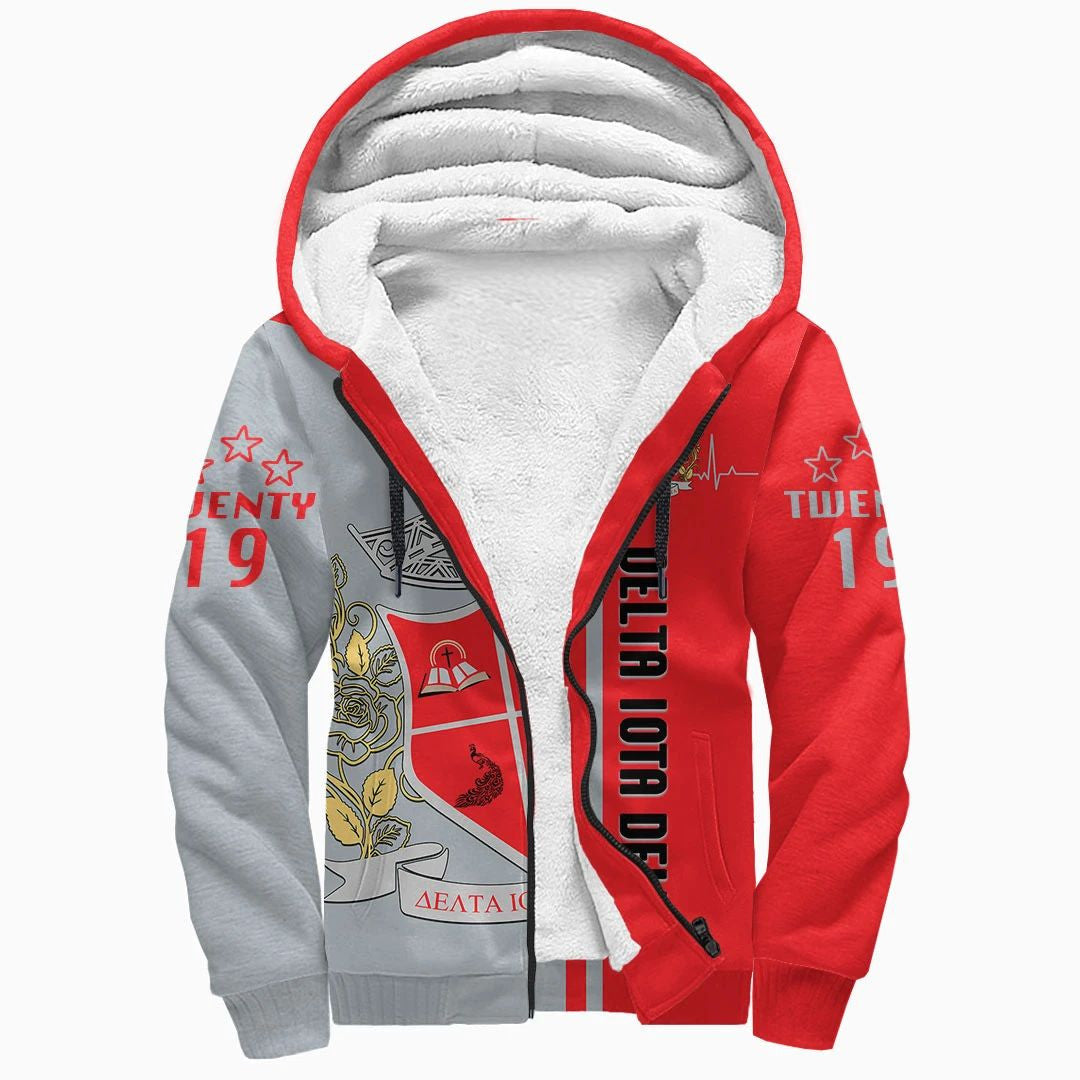 Sorority Hoodie - Delta Iota Delta In My Heart Sherpa Hoodie