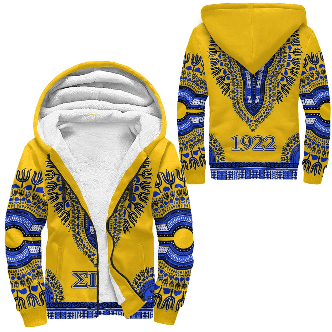 Sorority Hoodie - Sigma Gamma Rho Dashiki Ver2 Sherpa Hoodie