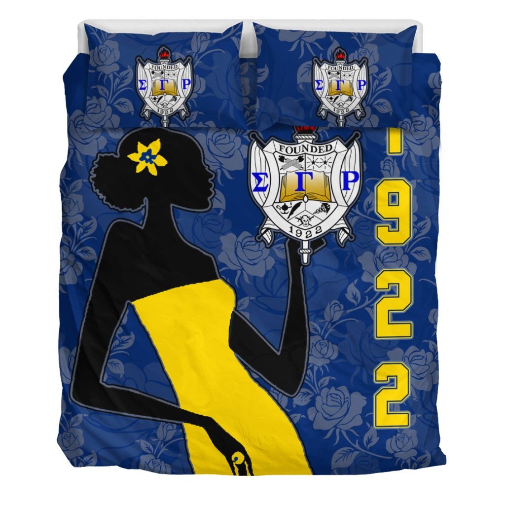 Sorority Bedding Set - Sigma Gamma Rho Girl Duvet Cover & Pillow Cases