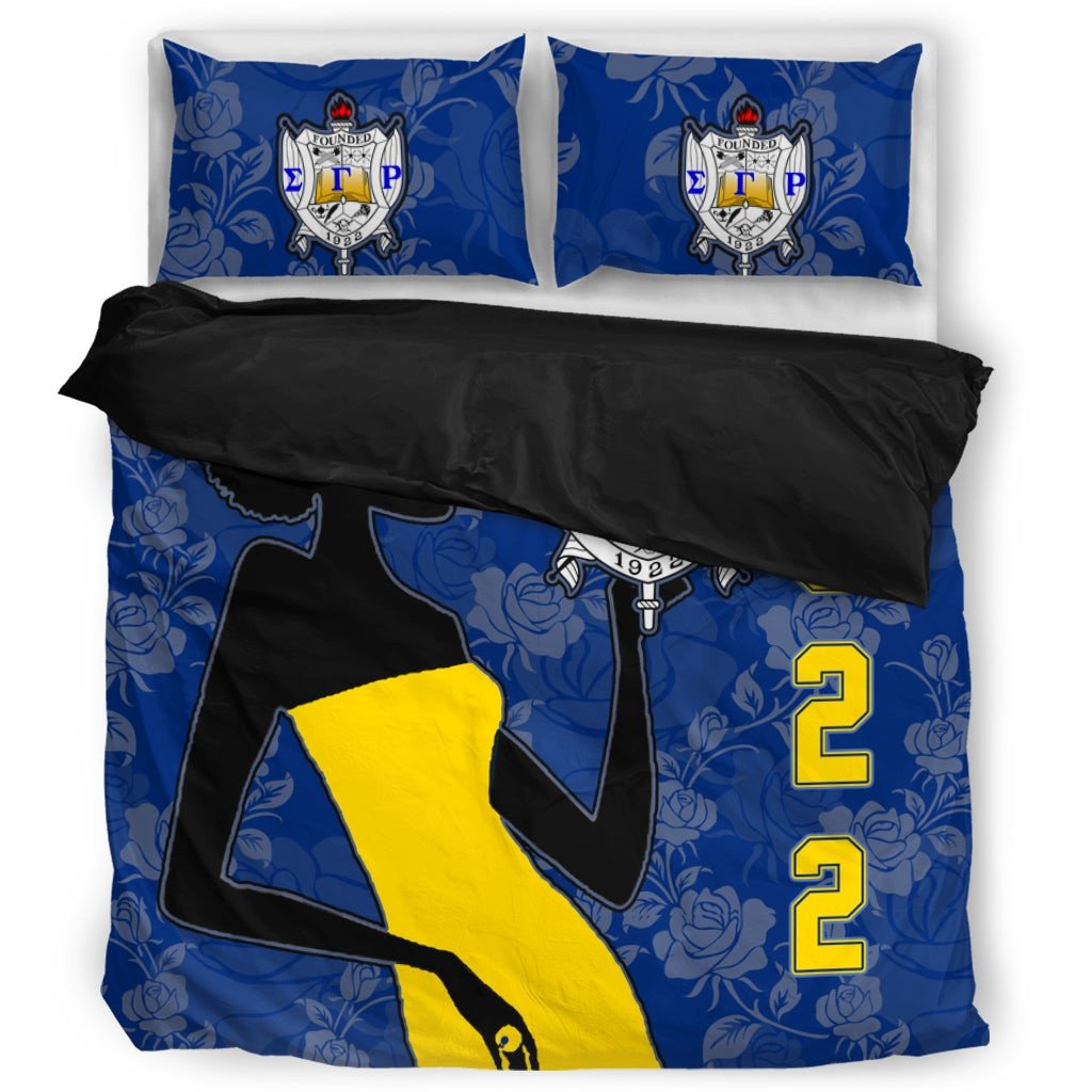 Sorority Bedding Set - Sigma Gamma Rho Girl Duvet Cover & Pillow Cases