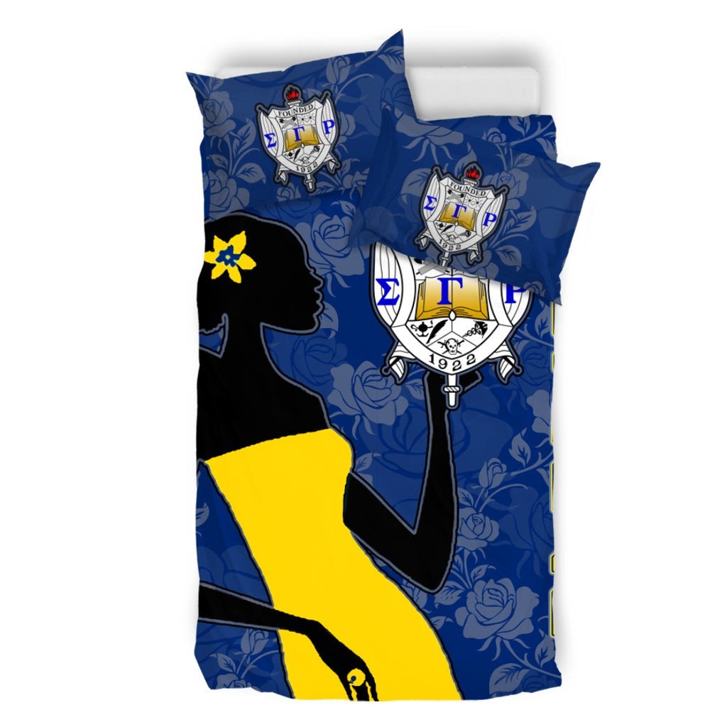 Sorority Bedding Set - Sigma Gamma Rho Girl Duvet Cover & Pillow Cases