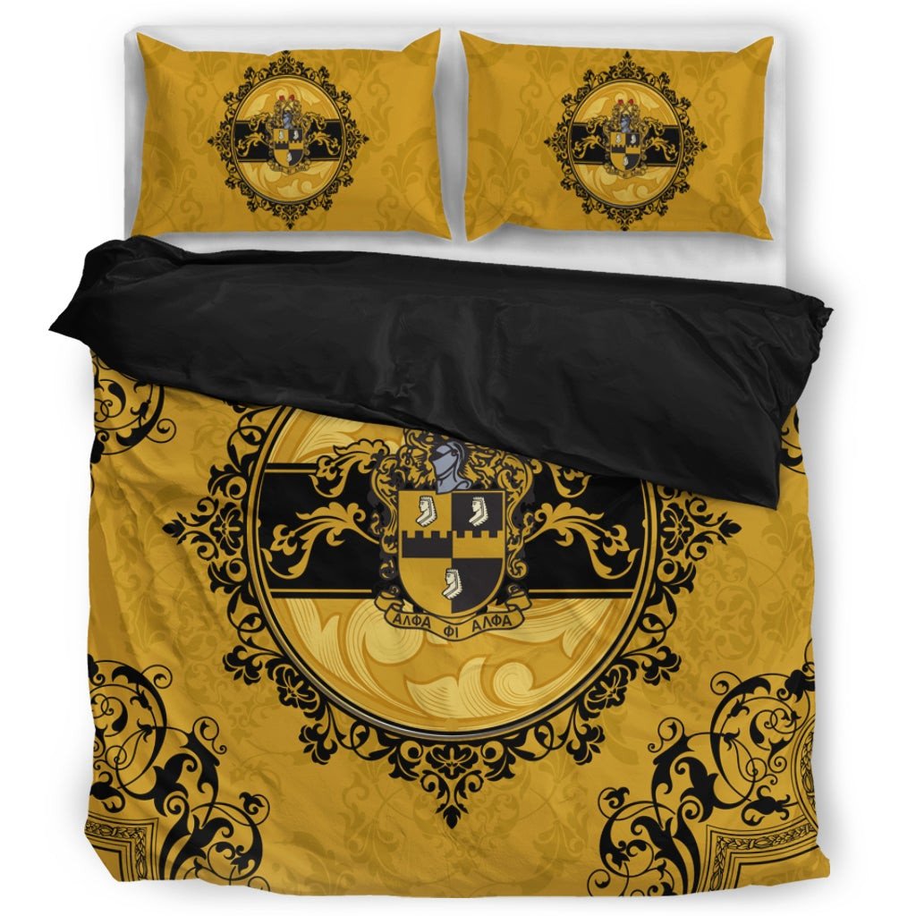 Fraternity Bedding Set - Alpha Phi Alpha Nolan Duvet Cover & Pillow Cases