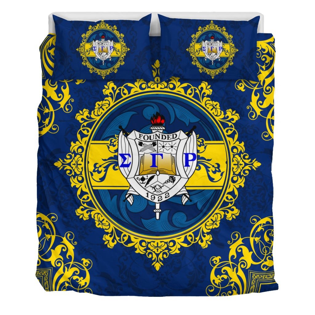 Sorority Bedding Set - Sigma Gamma Rho Nolan Duvet Cover & Pillow Cases