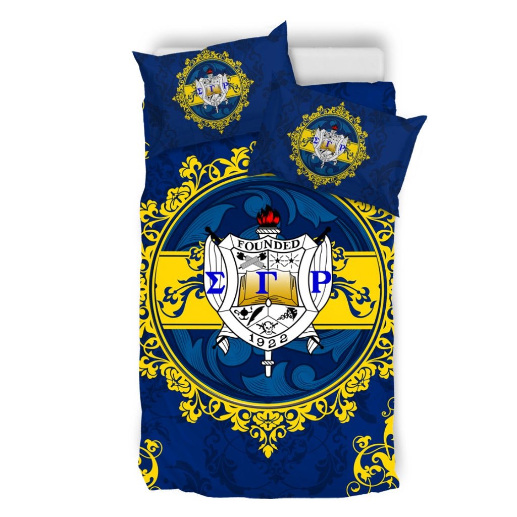 Sorority Bedding Set - Sigma Gamma Rho Nolan Duvet Cover & Pillow Cases