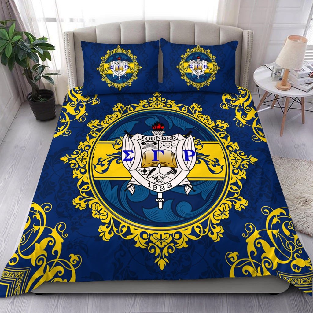 Sorority Bedding Set - Sigma Gamma Rho Nolan Duvet Cover & Pillow Cases