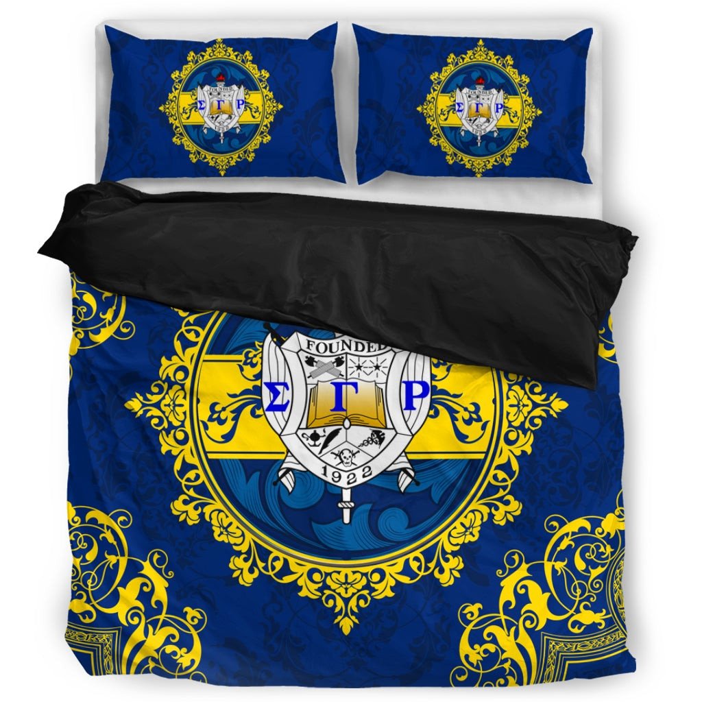 Sorority Bedding Set - Sigma Gamma Rho Nolan Duvet Cover & Pillow Cases