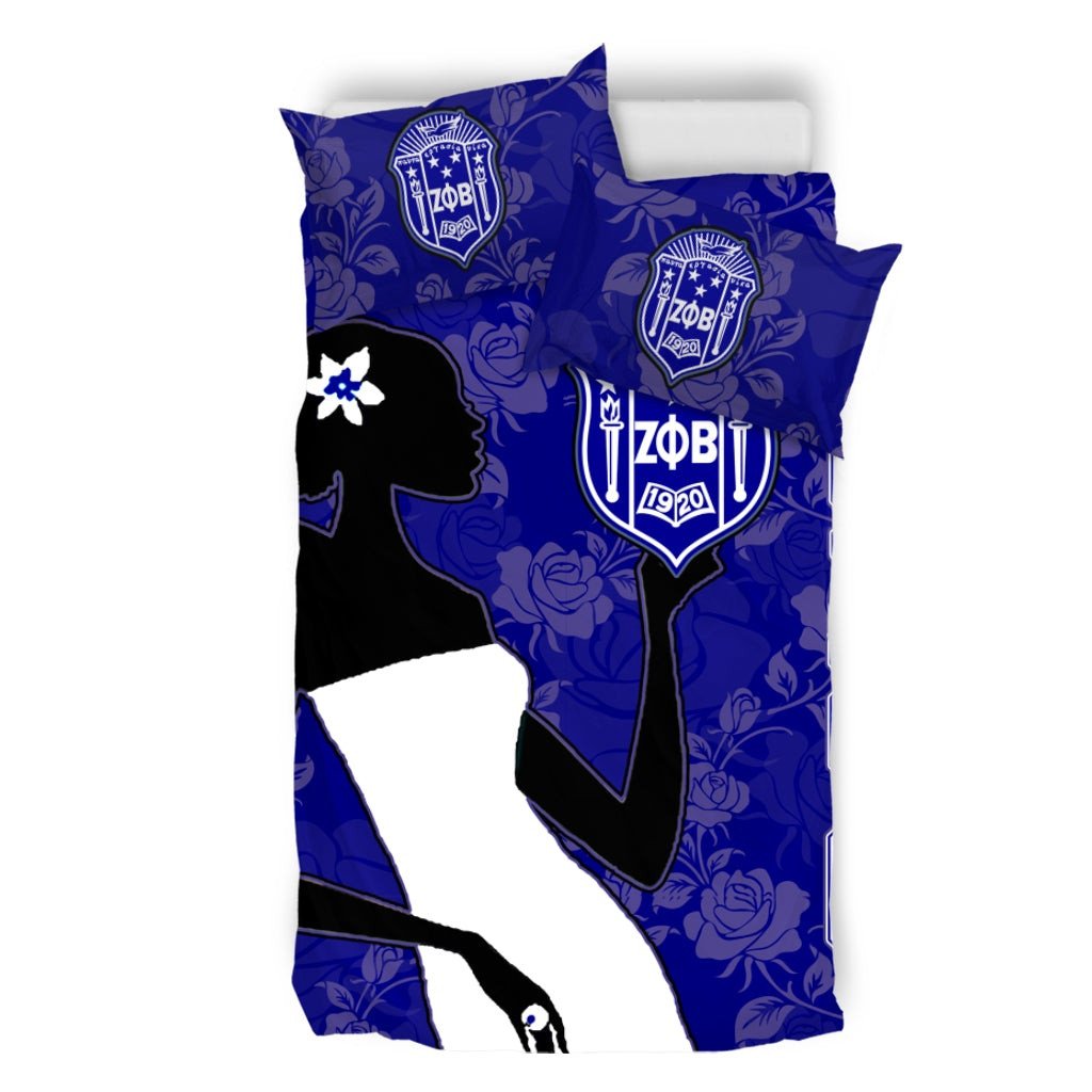 Sorority Bedding Set - Zeta Phi Beta Girl Duvet Cover & Pillow Cases