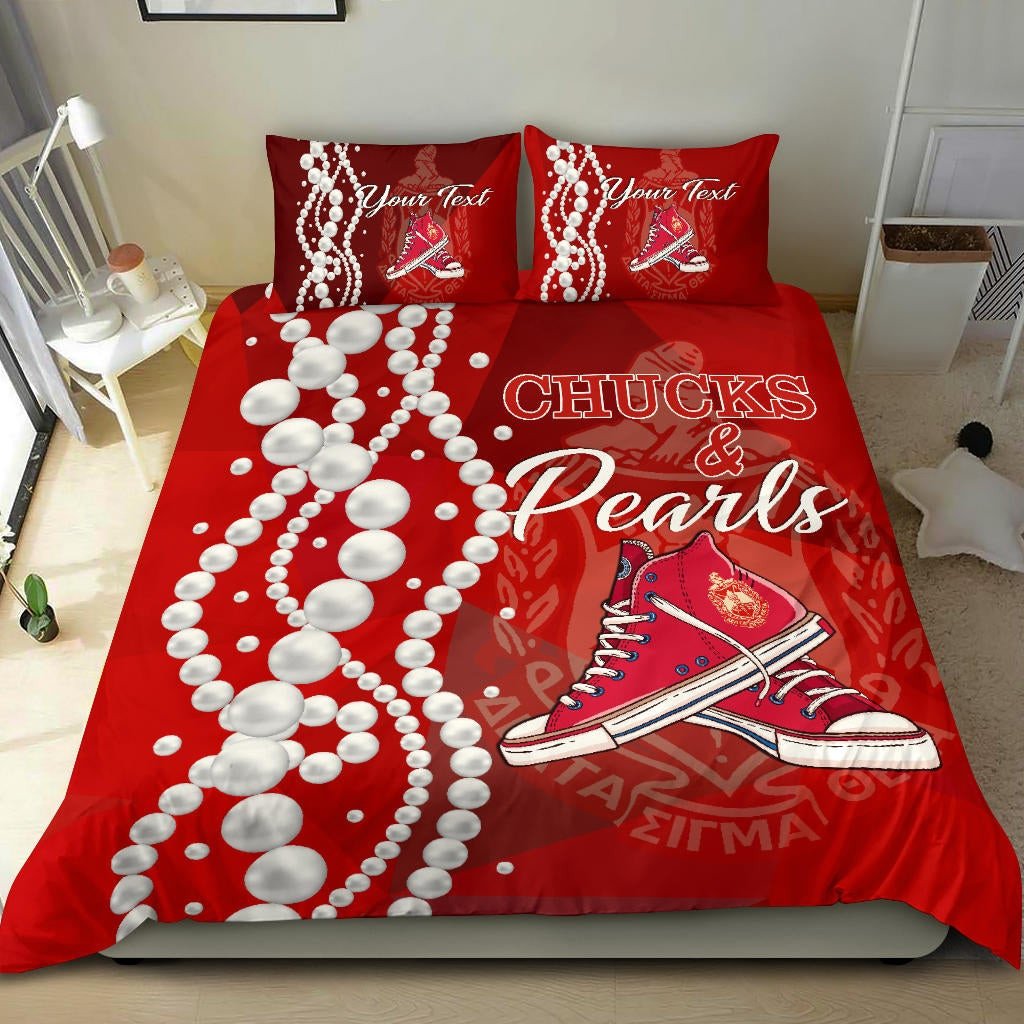 Sorority Bedding Set - Delta Sigma Theta K.H Pearls Duvet Cover & Pillow Cases