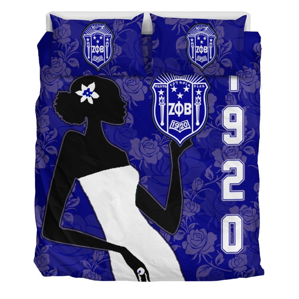 Sorority Bedding Set - Zeta Phi Beta Girl Duvet Cover & Pillow Cases