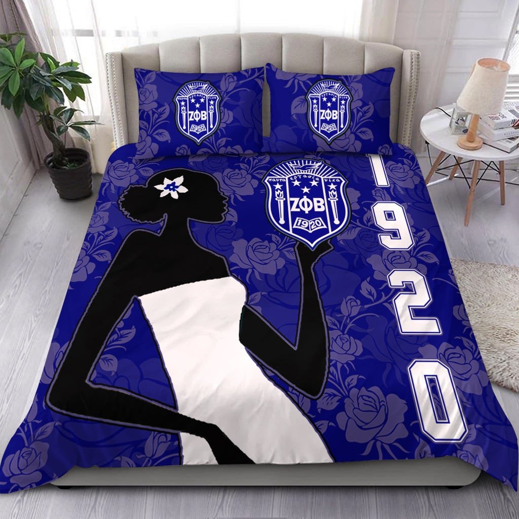 Sorority Bedding Set - Zeta Phi Beta Girl Duvet Cover & Pillow Cases