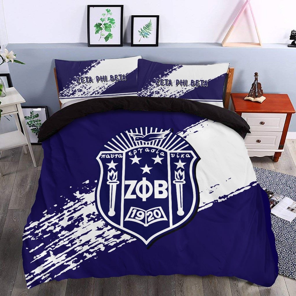 Sorority Bedding Set - Zeta Phi Beta Bedding Set Quarter Style
