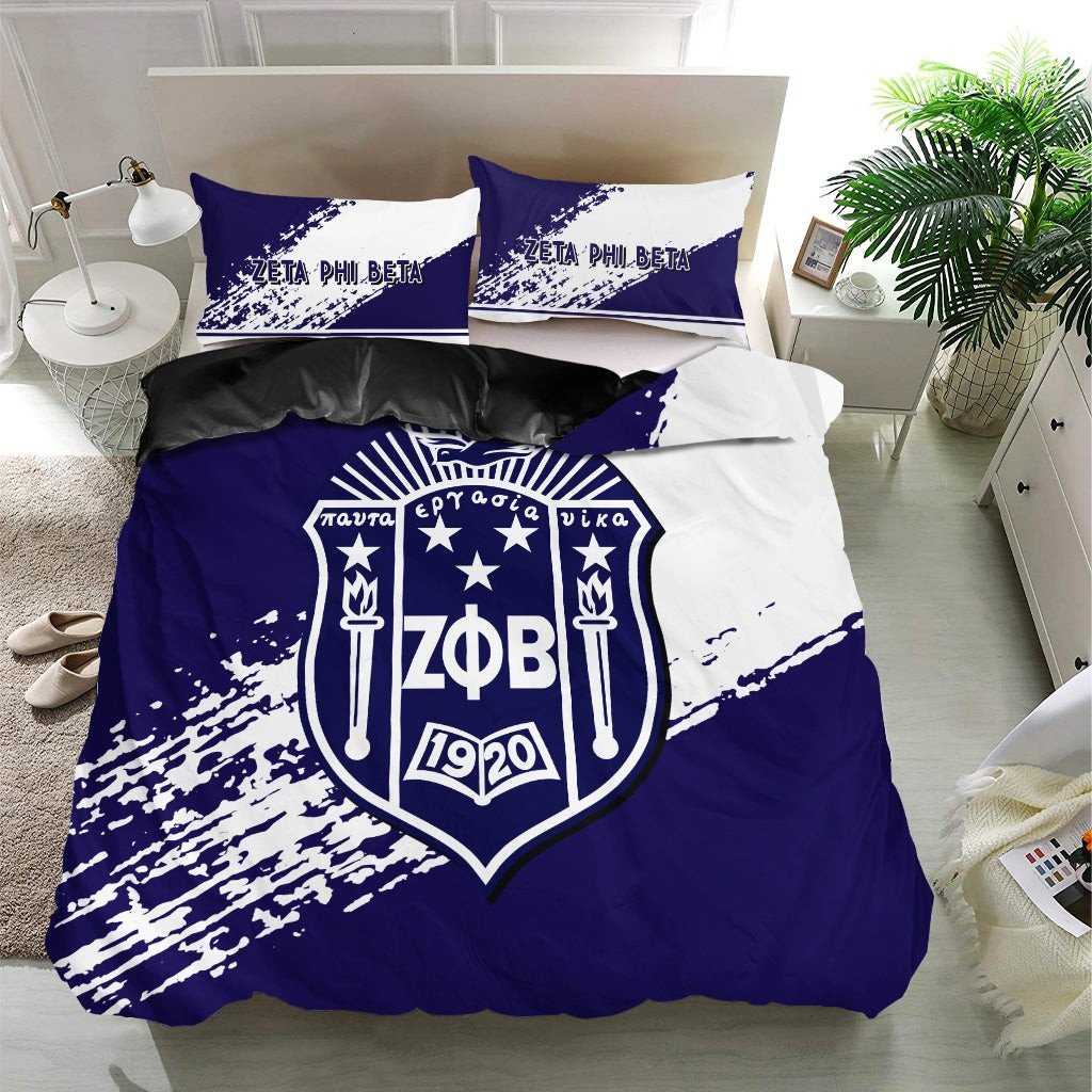 Sorority Bedding Set - Zeta Phi Beta Bedding Set Quarter Style