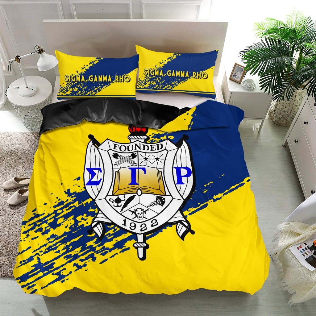 Sorority Bedding Set - Sigma Gamma Rho Bedding Set Quarter Style