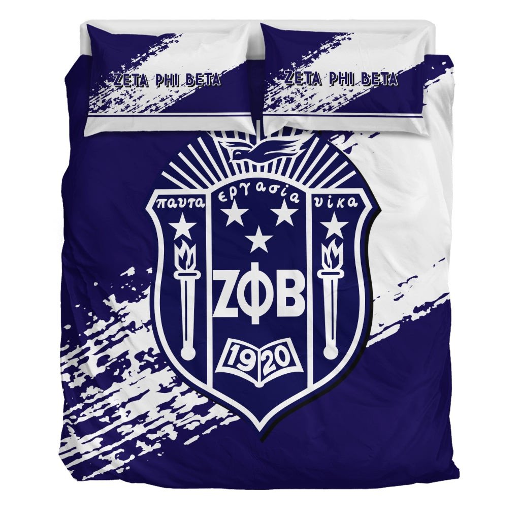 Sorority Bedding Set - Zeta Phi Beta Bedding Set Quarter Style