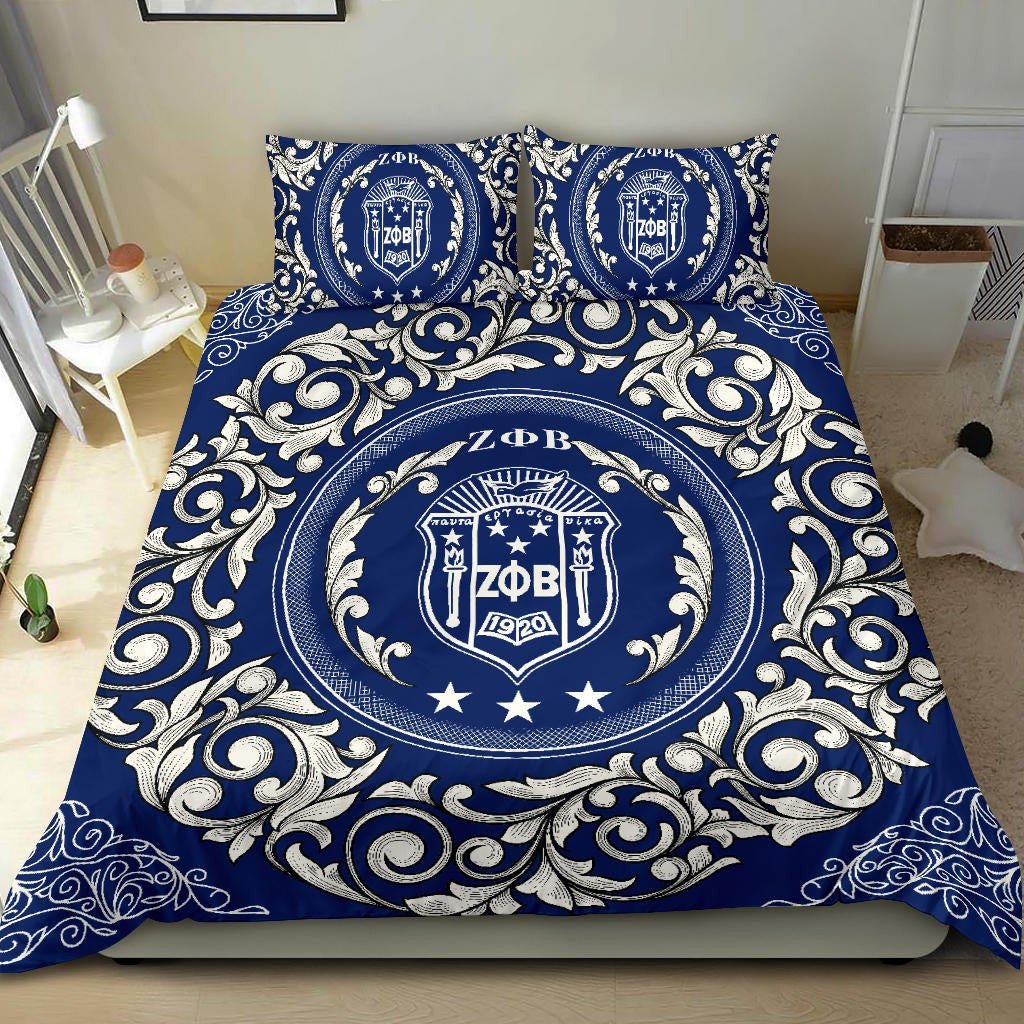 Sorority Bedding Set - Zeta Phi Beta Sorority Duvet Cover & Pillow Cases