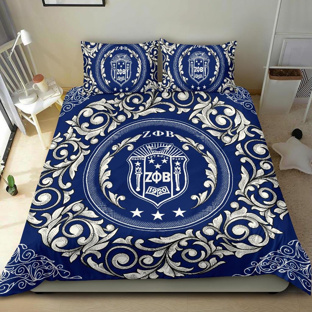 Sorority Bedding Set - Zeta Phi Beta Sorority Duvet Cover & Pillow Cases