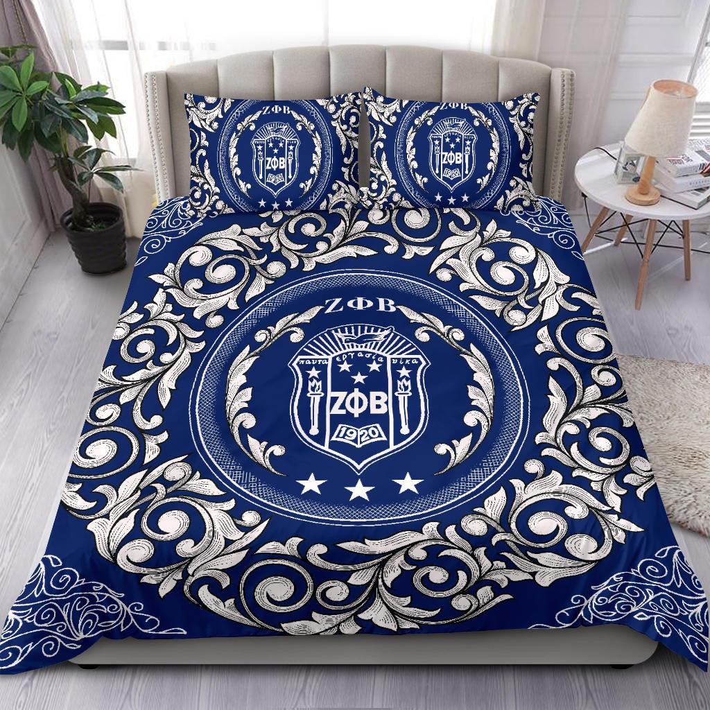 Sorority Bedding Set - Zeta Phi Beta Sorority Duvet Cover & Pillow Cases