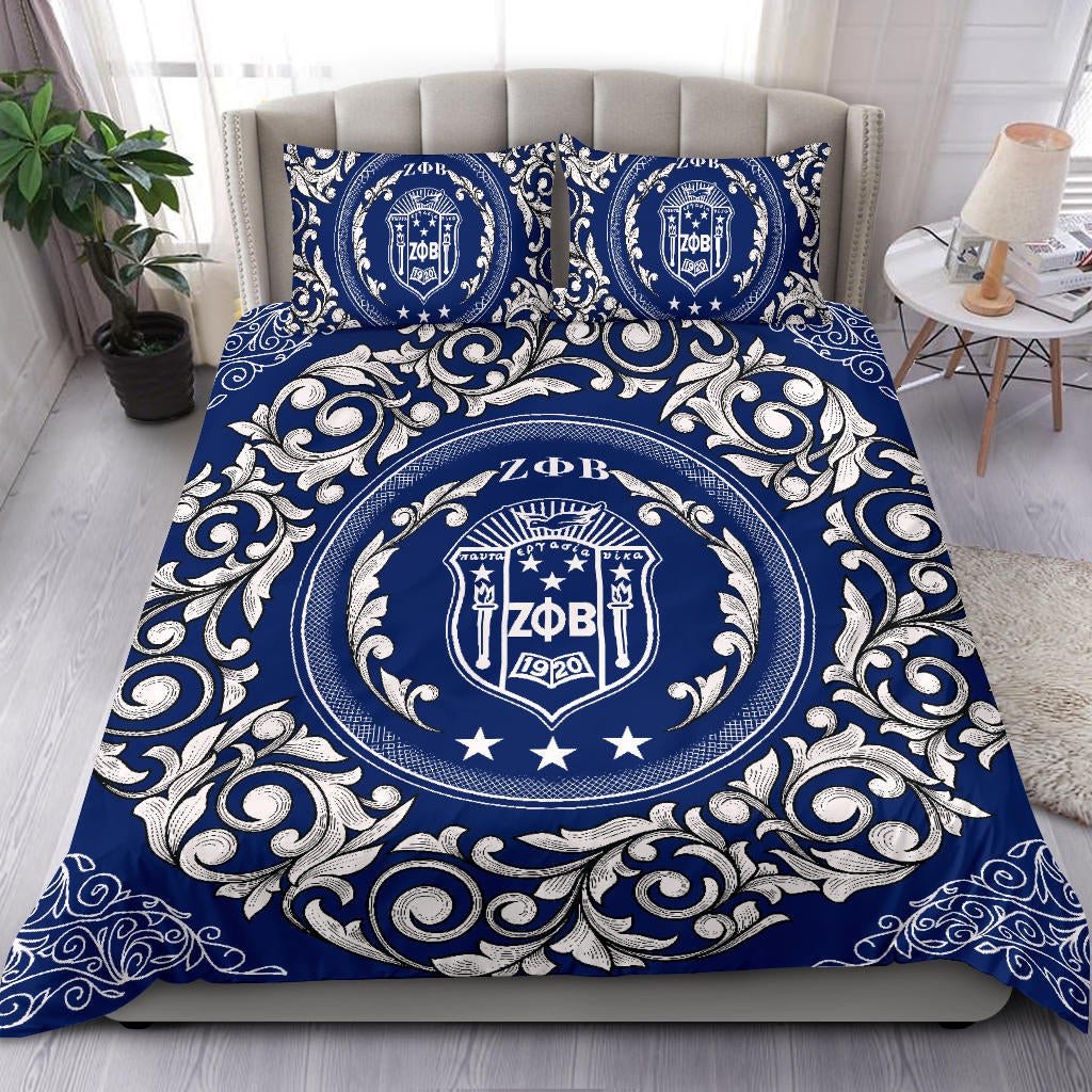 Sorority Bedding Set - Zeta Phi Beta Sorority Duvet Cover & Pillow Cases