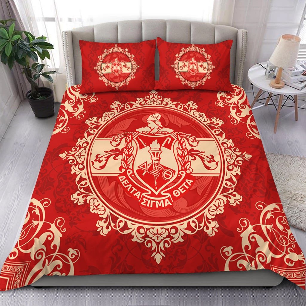 Sorority Bedding Set - Delta Sigma Theta Nolan Duvet Cover & Pillow Cases