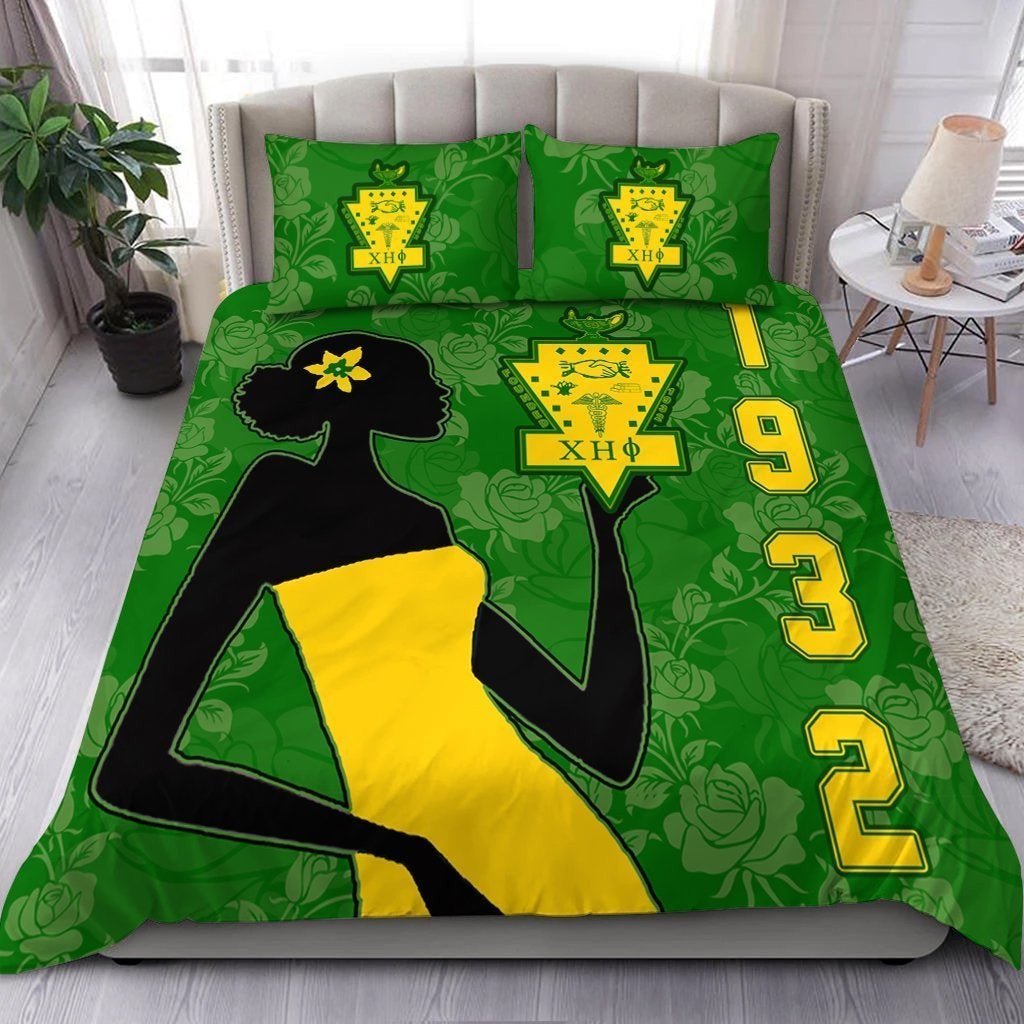 Sorority Bedding Set - Chi Eta Phi Girl Duvet Cover & Pillow Cases