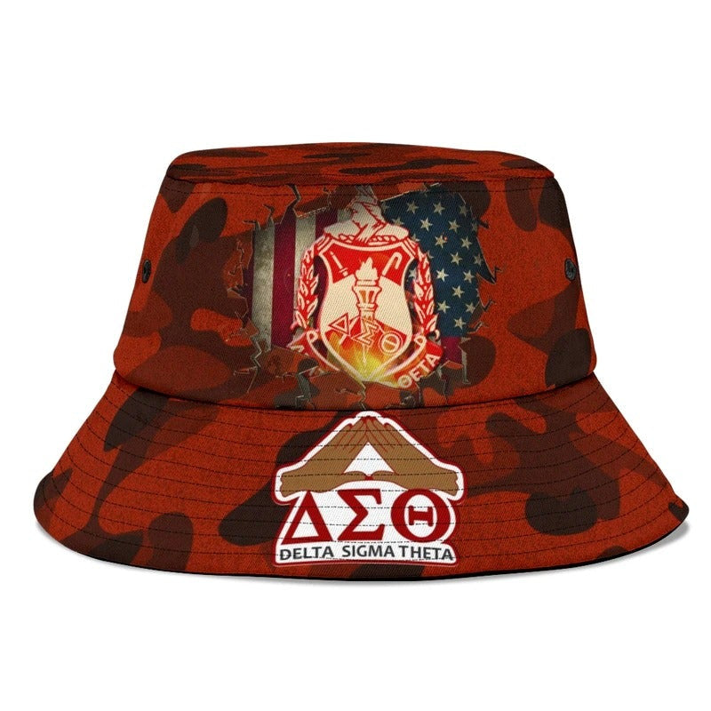 Sorority Hat - Delta Sigma Theta Bucket Hat Bronken Style