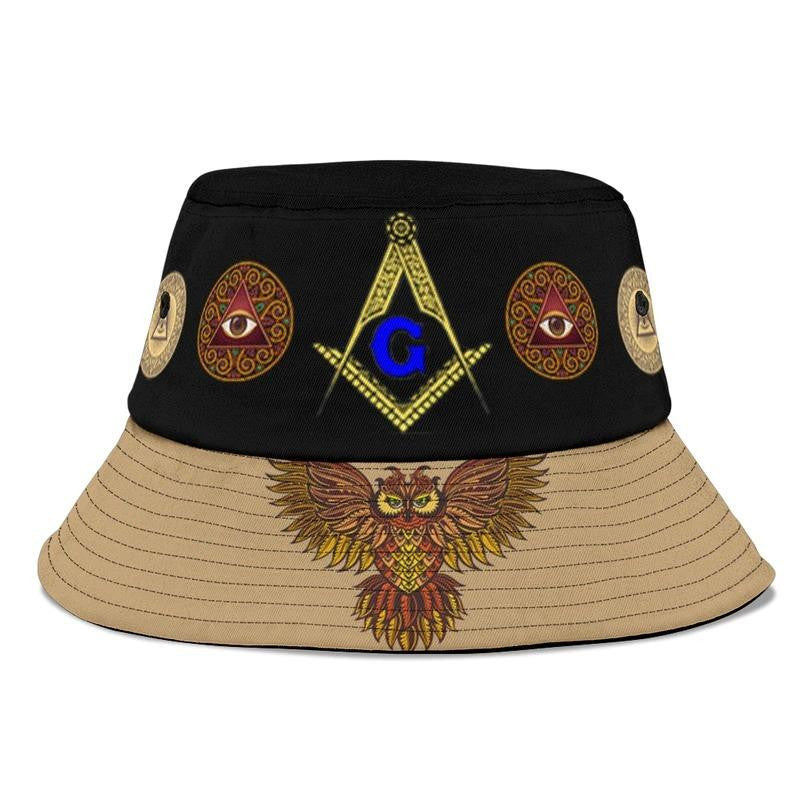 Fraternity Bucket Hat - Freemasonry Symbols