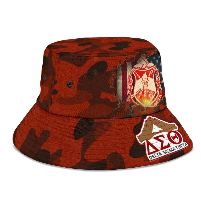 Sorority Hat - Delta Sigma Theta Bucket Hat Bronken Style