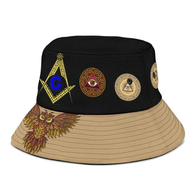 Fraternity Bucket Hat - Freemasonry Symbols