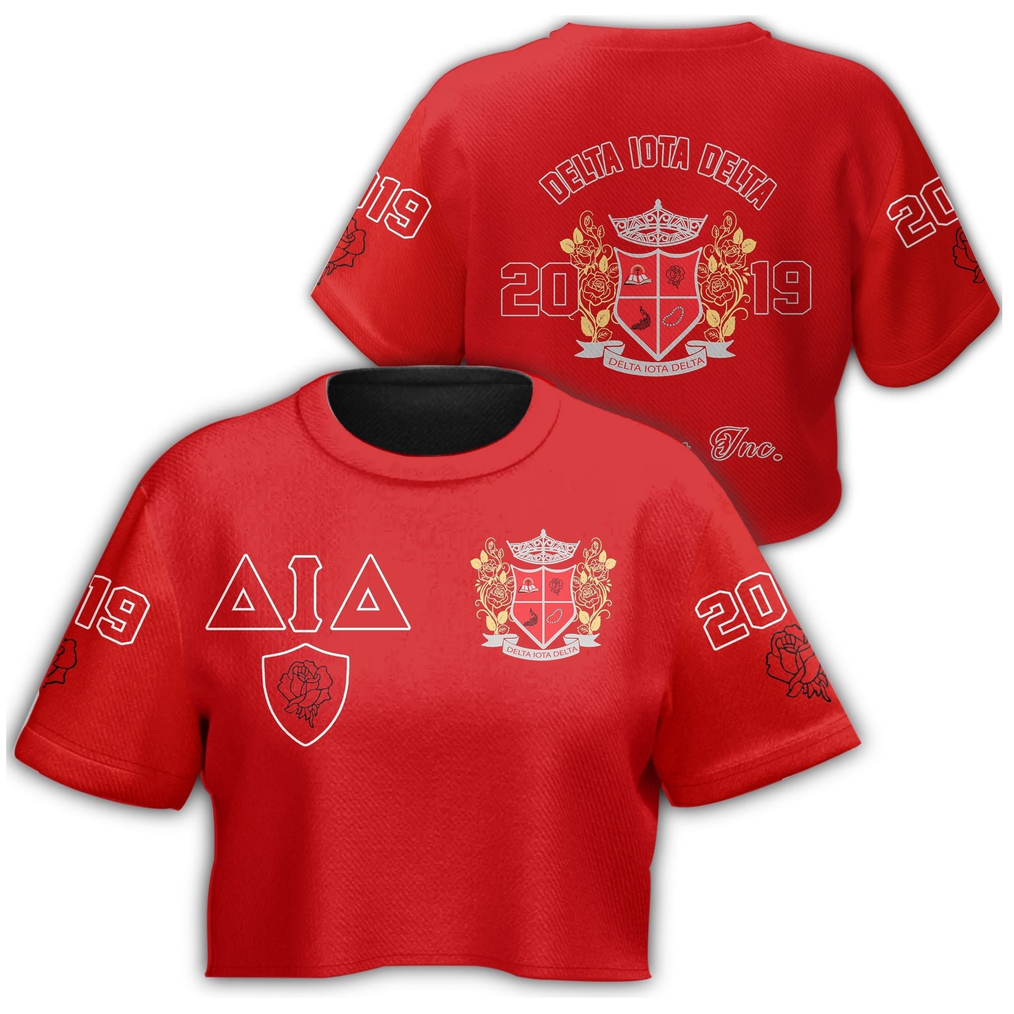 Sorority T-Shirt - Delta Iota Delta Edsel Croptop T-Shirt