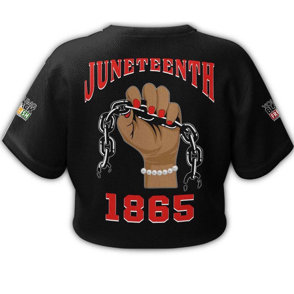 Sorority T-Shirt - Juneteenth Delta Iota Delta Pretty Girl Croptop T-Shirt