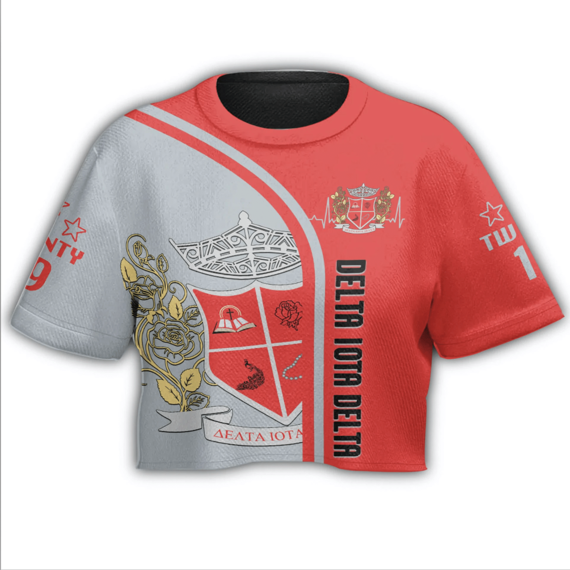 Sorority T-Shirt - Delta Iota Delta In My Heart Croptop T-Shirt
