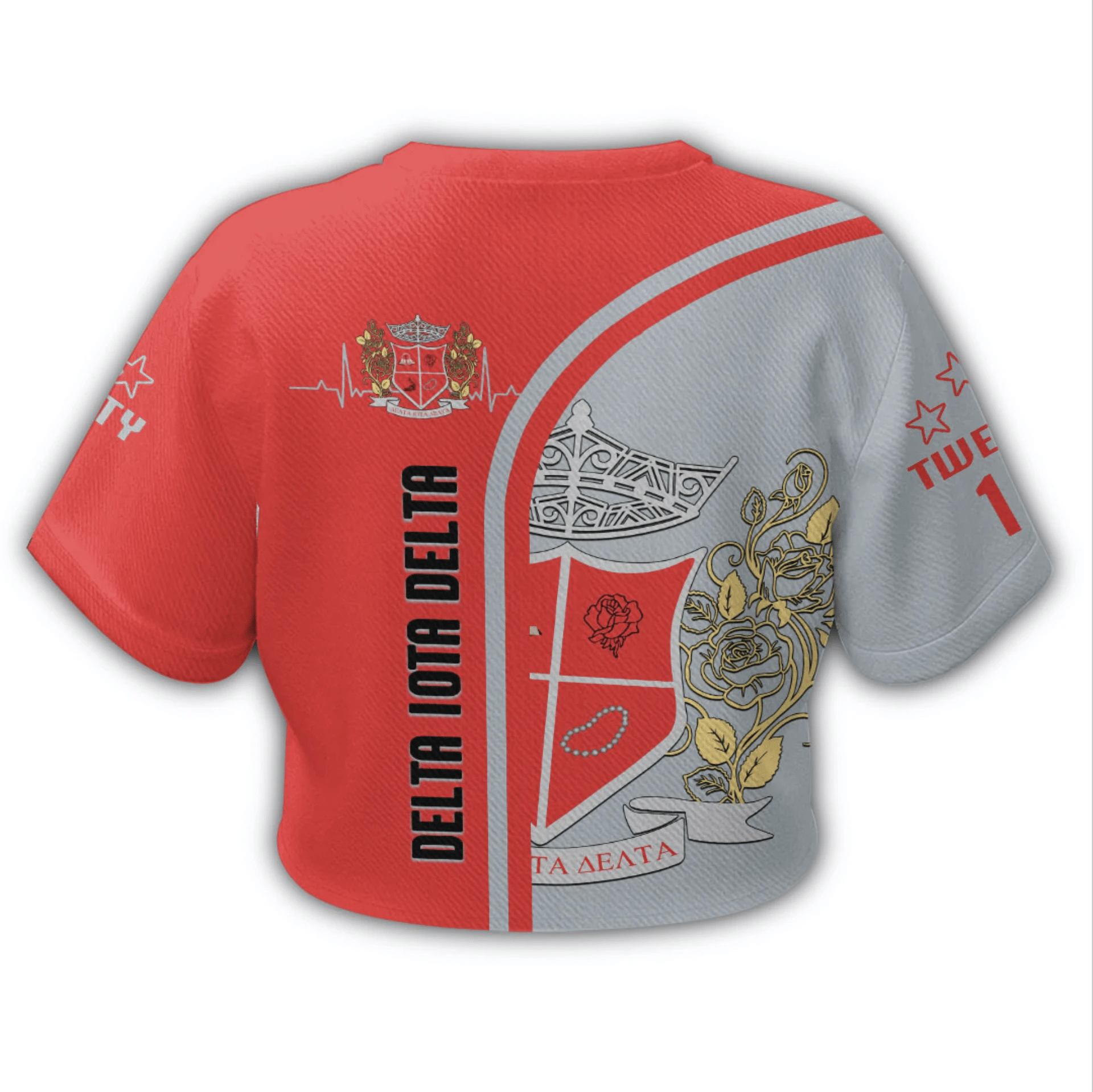 Sorority T-Shirt - Delta Iota Delta In My Heart Croptop T-Shirt