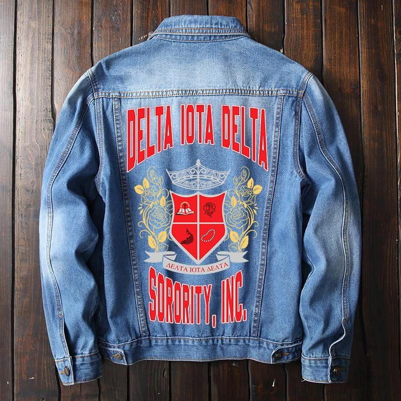 Sorority Jacket - Delta Iota Delta Denim Jacket Shield