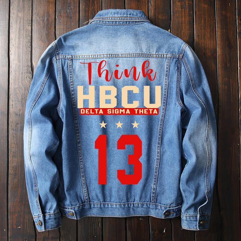 Sorority Jacket - Delta Sigma Theta Denim Jacket Think HBCU