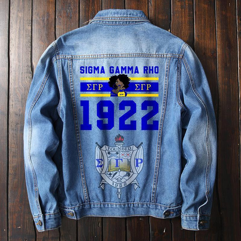 Sorority Jacket - Sigma Gamma Rho Denim Jacket Homage