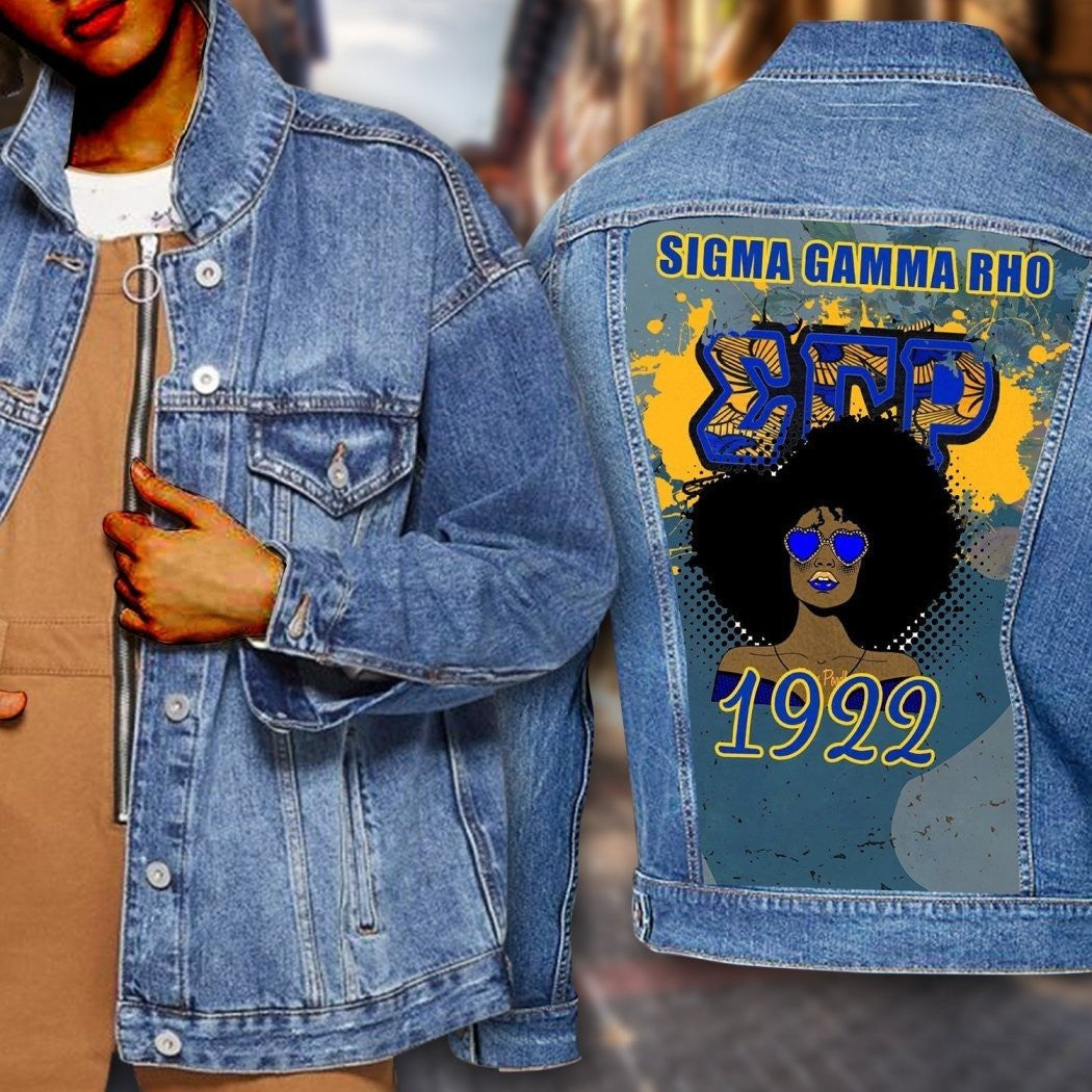 Sorority Jacket - Sigma Gamma Rho Ee-yip 1922 Denim Jacket