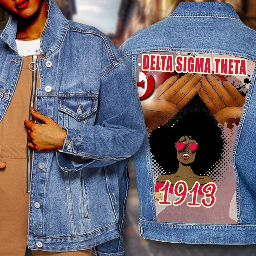 Sorority Jacket - Lady Of Delta Sigma Theta Denim Jacket