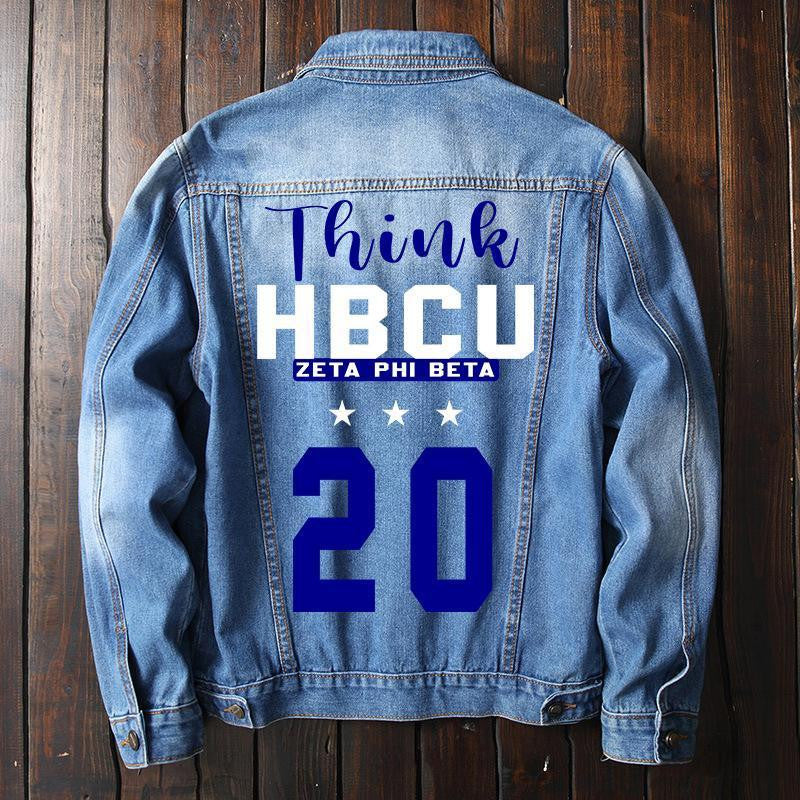 Sorority Jacket - Zeta Phi Beta Denim Jacket Think HBCU