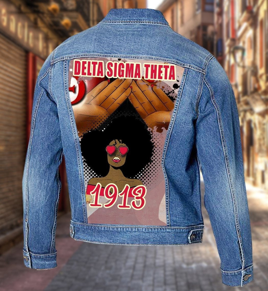 Sorority Jacket - Lady Of Delta Sigma Theta Denim Jacket