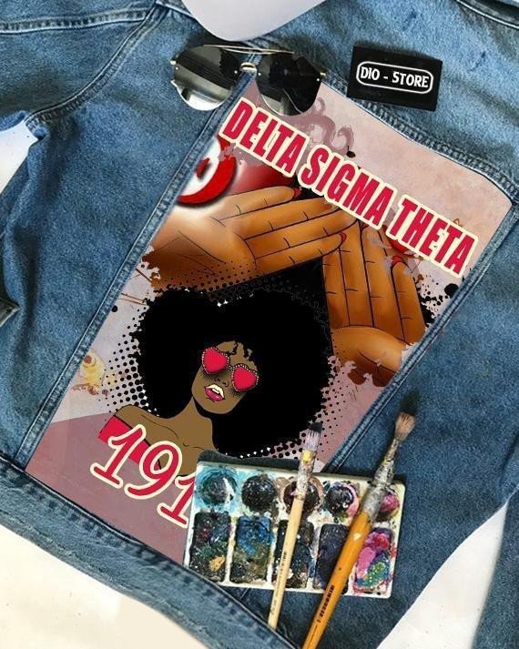 Sorority Jacket - Lady Of Delta Sigma Theta Denim Jacket