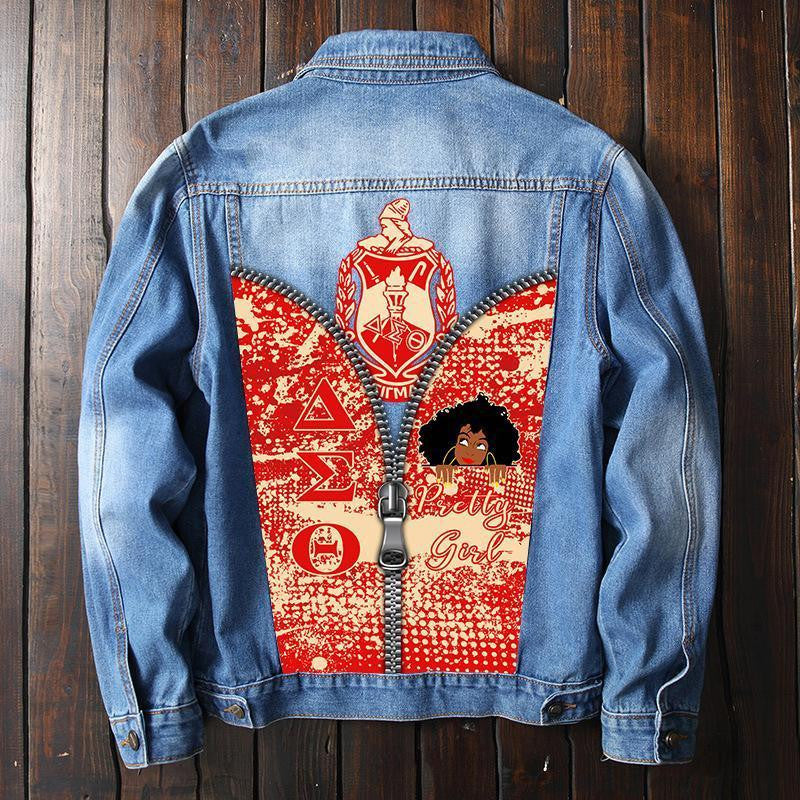Sorority Jacket - Delta Sigma Theta Denim Jacket Gal Style