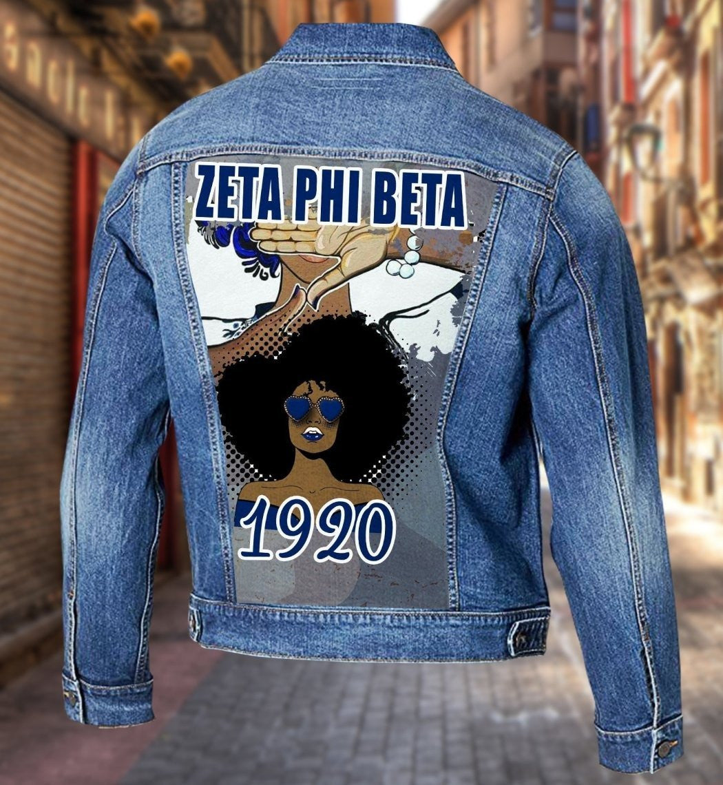 Sorority Jacket - Lady Of Zeta Phi Beta Denim Jacket