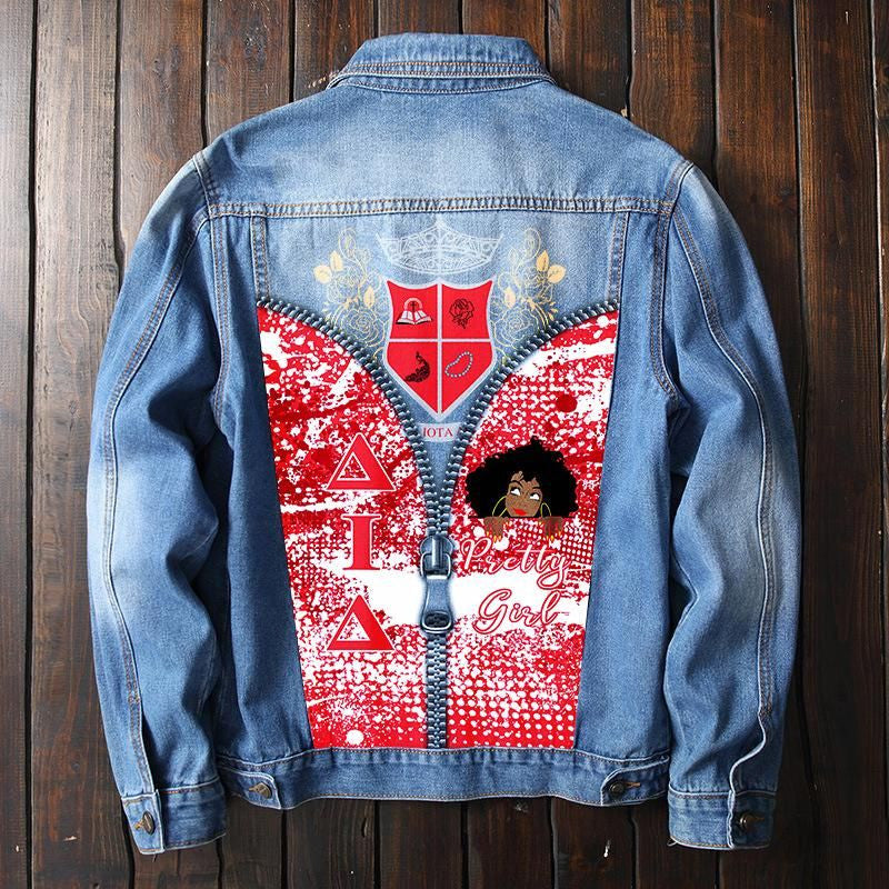 Sorority Jacket - Delta Iota Delta Denim Jacket Gal Style